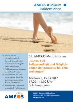 31. AMEOS Medizinforum - "Gut zu Fuß"